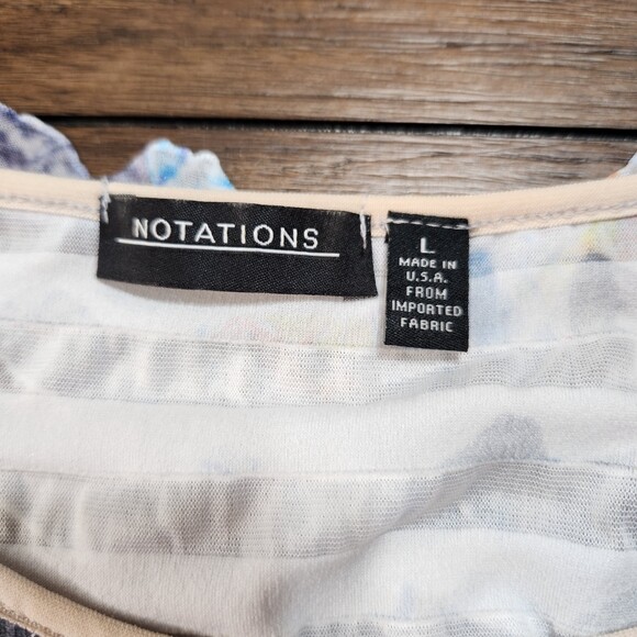 Notations Multi Color 1/4 Sleeves Lg - Picture 4 of 4